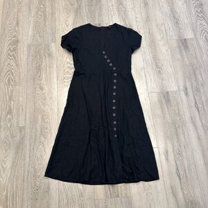 Madewell Black Linen Midi/Maxi Dress
